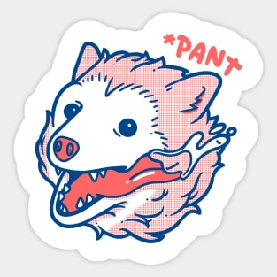 Panting Dog Sticker